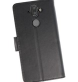 Wallet Cases Hoesje voor Nokia 8 Sirocco Zwart