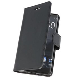 Wallet Cases Hoesje voor Nokia 8 Sirocco Zwart