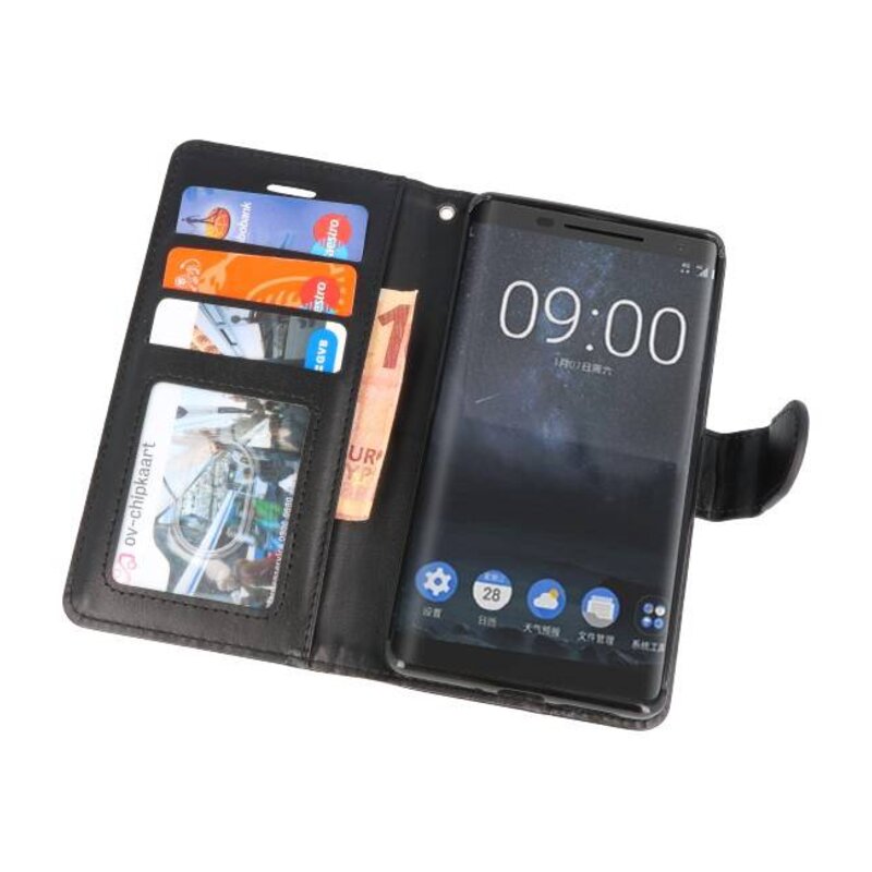 Etui Portefeuille pour Nokia 8 Sirocco Noir