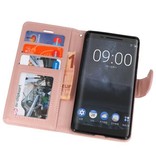 Wallet Cases Hoesje voor Nokia 8 Sirocco Roze