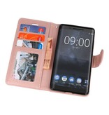 Wallet Cases Hoesje voor Nokia 8 Sirocco Roze