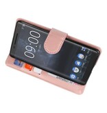 Wallet Cases Hoesje voor Nokia 8 Sirocco Roze