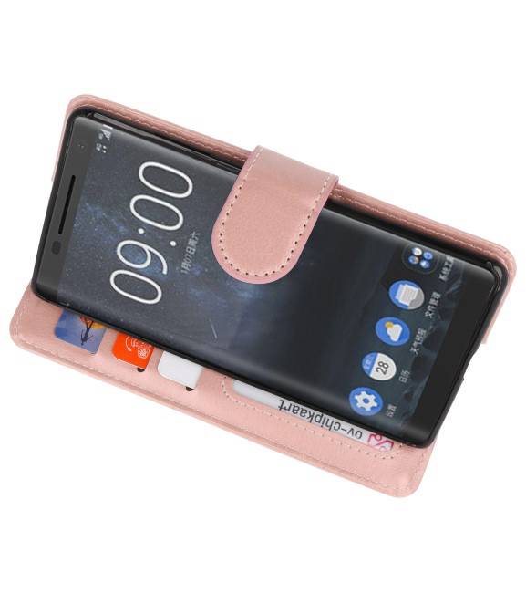 Funda con estuche Wallet para Nokia 8 Sirocco Pink