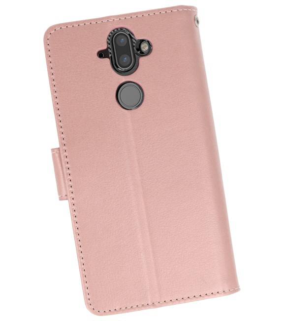 Funda con estuche Wallet para Nokia 8 Sirocco Pink