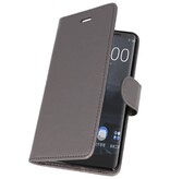 Wallet Cases Tasche für Nokia 8 Sirocco Grey