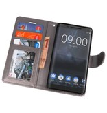 Funda con estuche Wallet para Nokia 8 Sirocco Gray