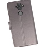 Funda con estuche Wallet para Nokia 8 Sirocco Gray