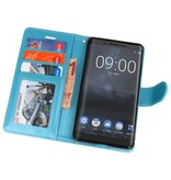 Etuis portefeuille pour Nokia 8 Sirocco Turquoise