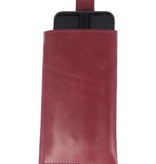 Plug-in tegnebags tasker til iPhone X Bordeaux Red