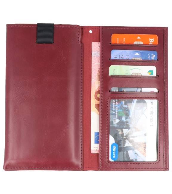 Plug-in Tegnebags Tasker til iPhone 8 Plus Bordeaux Rød