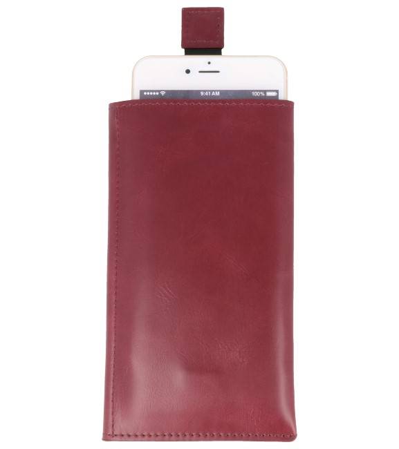 Insteek Wallet Cases voor iPhone 8 Plus Bordeaux Rood