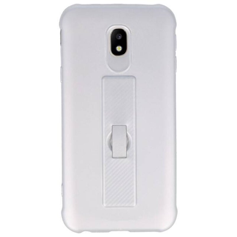 Carbon series hoesje Samsung Galaxy J3 2017 Zilver