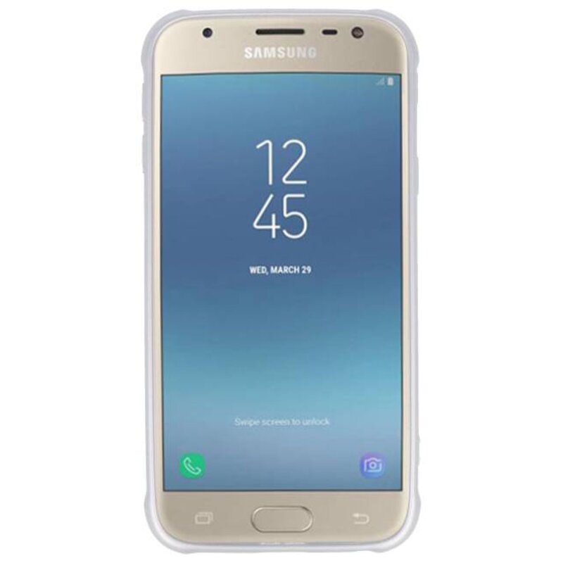 Carbon series hoesje Samsung Galaxy J3 2017 Zilver