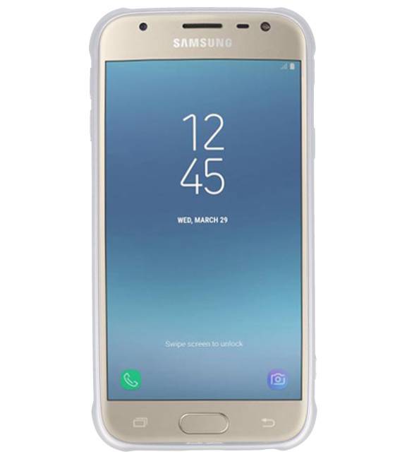Carbon series hoesje Samsung Galaxy J3 2017 Zilver