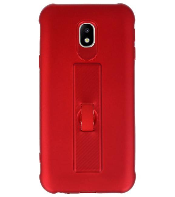 Carcasa de la serie Carbon Samsung Galaxy J3 2017 Red