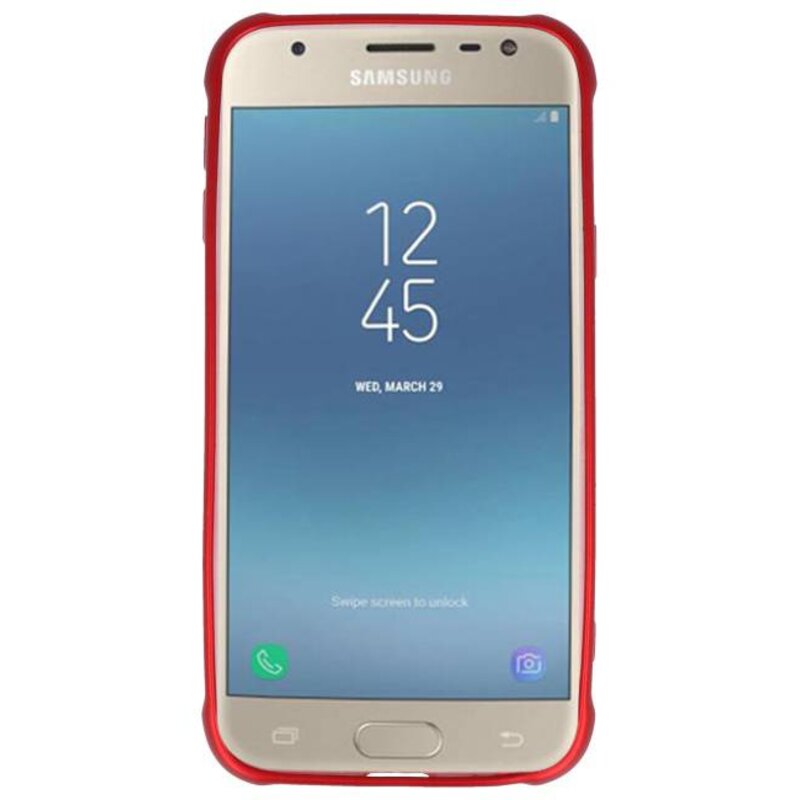 Custodia in carbonio serie Samsung Galaxy J3 2017 Rosso