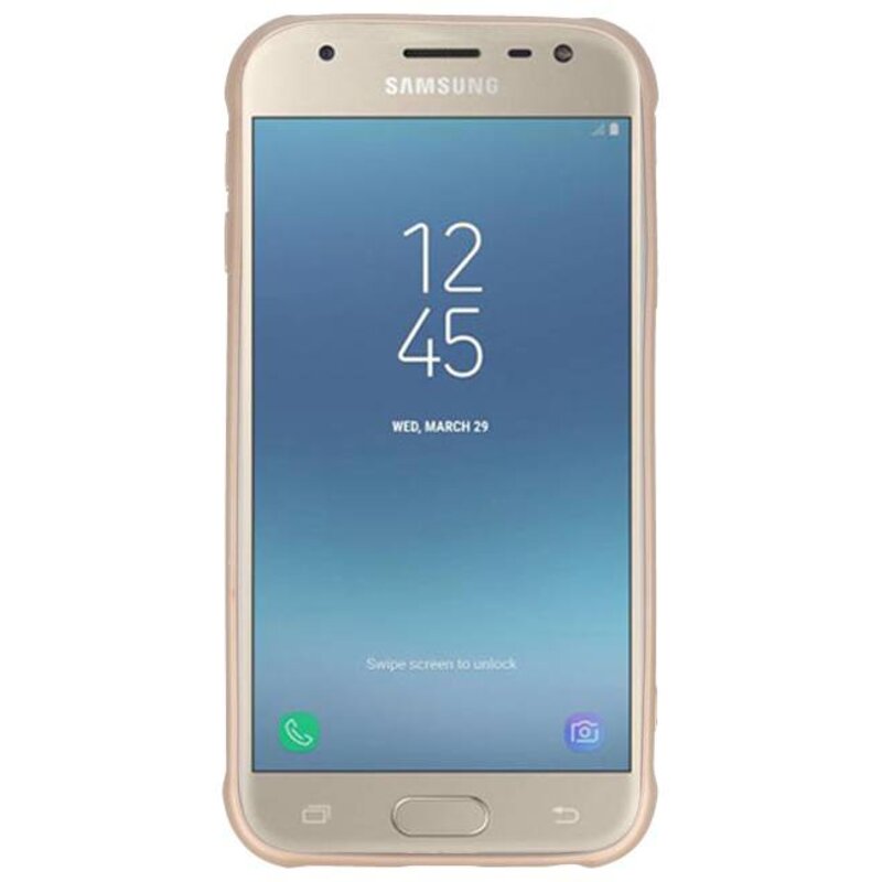Kulstof serie tilfælde Samsung Galaxy J3 2017 Gold