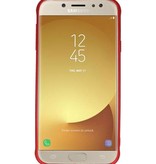 Carbon series hoesje Samsung Galaxy J5 2017 Rood