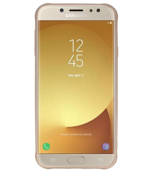 Carbon series hoesje Samsung Galaxy J5 2017 Goud