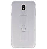 Custodia in carbonio serie Samsung Galaxy J7 2017 argento