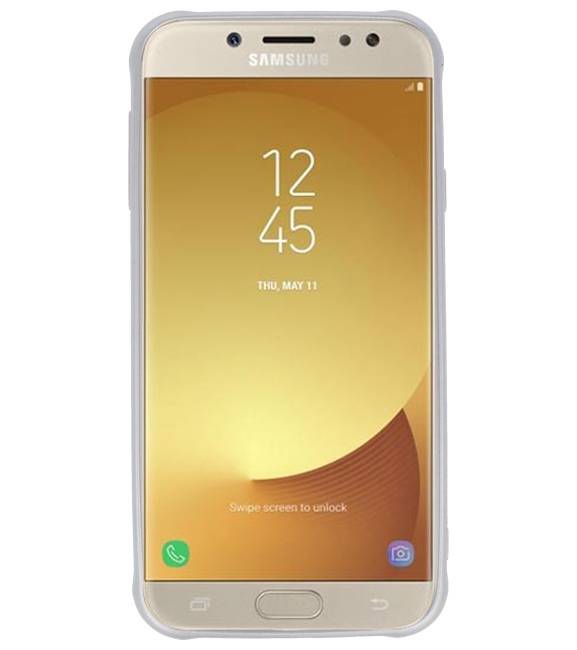 Custodia in carbonio serie Samsung Galaxy J7 2017 argento