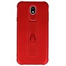 Carbon series hoesje Samsung Galaxy J7 2017 Rood