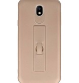 Carbon series hoesje Samsung Galaxy J7 2017 Goud