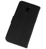 Funda de estuche para estuche Bookstyle para Galaxy J7 2018 Black