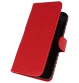 Funda de estuche para estuche Bookstyle para Galaxy J7 2018 Red