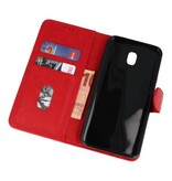 Funda de estuche para estuche Bookstyle para Galaxy J7 2018 Red