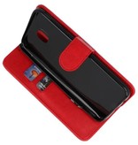 Bookstyle Wallet Cases Hoesje voor Galaxy J7 2018 Rood