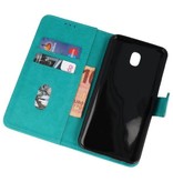 Bookstyle Wallet Cases Hoesje voor Galaxy J7 2018 Groen