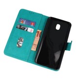 Bookstyle Wallet Cases Hoesje voor Galaxy J7 2018 Groen