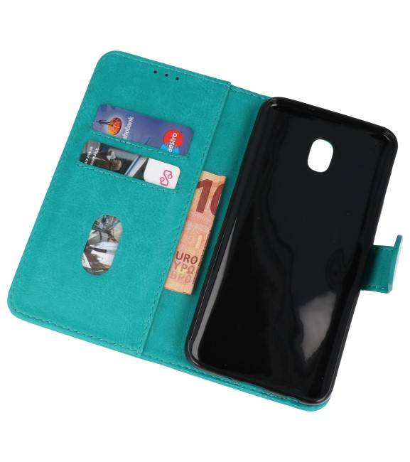 Bookstyle Wallet Cases Hoesje voor Galaxy J7 2018 Groen