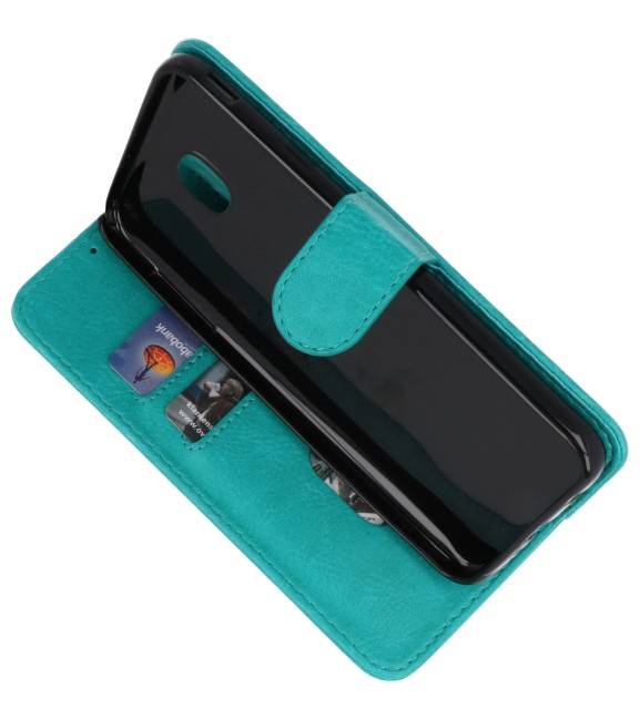 Bookstyle Wallet Cases Hoesje voor Galaxy J7 2018 Groen