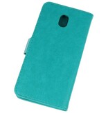 Bookstyle Wallet Cases Hoesje voor Galaxy J7 2018 Groen