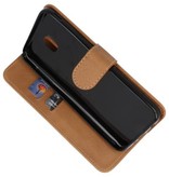 Bookstyle Wallet Cases Tasche für Galaxy J7 2018 Braun