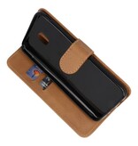 Etui Portefeuille Bookstyle pour Galaxy J7 2018 Marron