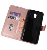 Etui Portefeuille Bookstyle pour Galaxy J7 2018 Rose