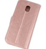 Bookstyle Wallet Cases Tasche für Galaxy J3 2018 Pink