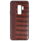 Croco Hard Case pour Samsung Galaxy S9 Plus brun foncé