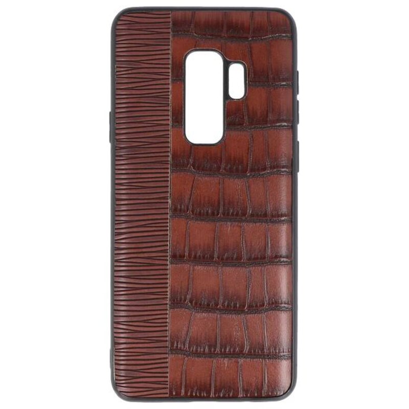 Croco Hard Case pour Samsung Galaxy S9 Plus brun foncé