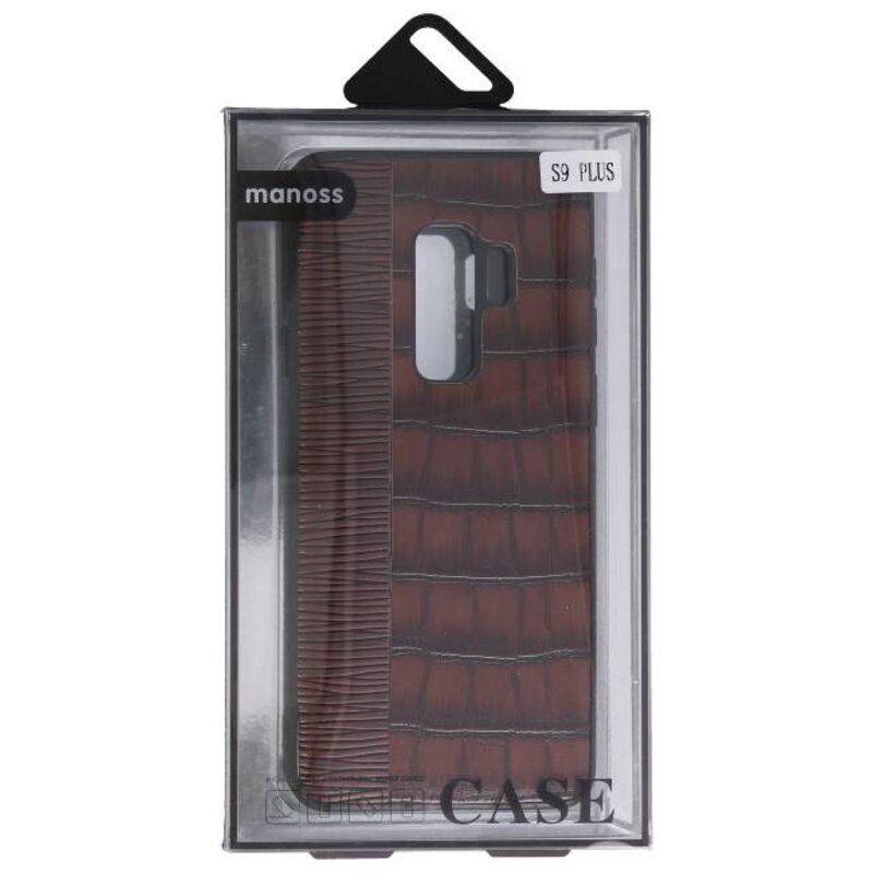 Croco Hard Case pour Samsung Galaxy S9 Plus brun foncé