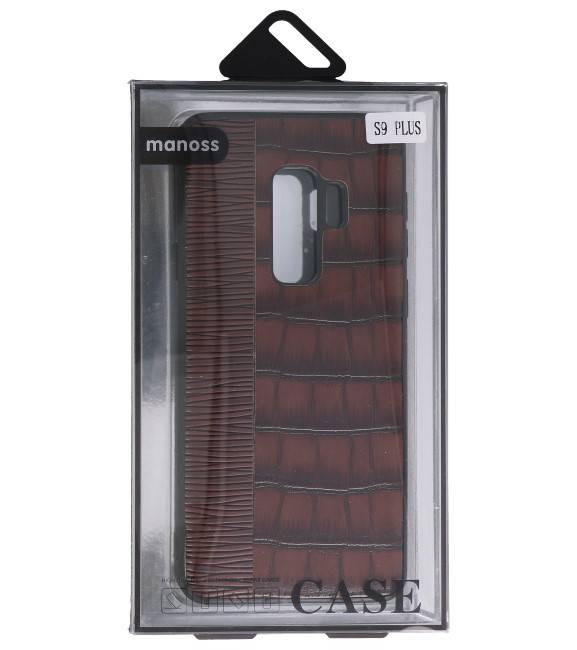 Croco Hard Case for Samsung Galaxy S9 Plus Dark Brown