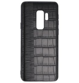 Estuche rígido Croco para Samsung Galaxy S9 Plus Negro