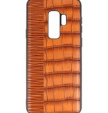 Croco Hard Case voor Samsung Galaxy S9 Plus Bruin