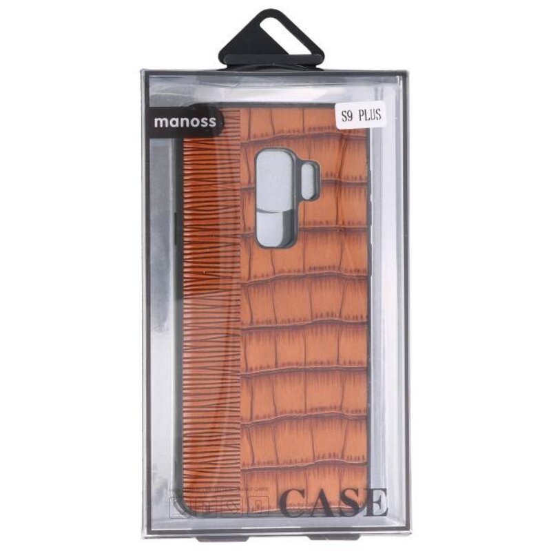 Estuche rígido Croco para Samsung Galaxy S9 Plus Marrón