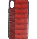 Croco Hard Case voor iPhone X Rood