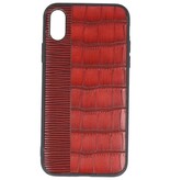 Croco Hard Case pour iPhone X Rouge