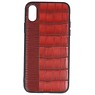Croco Hard Case til iPhone X Red
